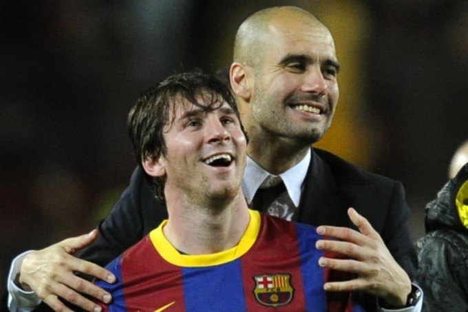 Lionel Messi và Pep Guardiola thời còn cùng phụng sự Barca.